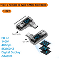 90° USB-C Adapter 40Gbps USB4 PD 140W 8K Thunderbolt 3/4 USB-C Adapter Richie's Side