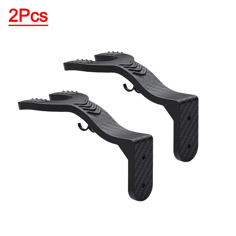 Wall Mount Helmet Hook Rack – Multipurpose Jacket & Bag Hanger Wall Mount Hook Rack Richie's Black-2Pcs