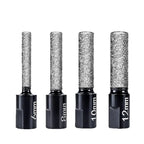 Diamond Dry Core Drill Bit Set – 4 Sizes Tile Glass Granite Diamond Core Drill Bits Richie's Black 4PCS