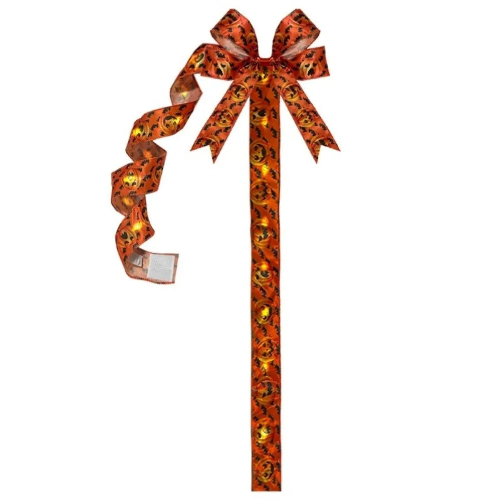 Halloween Printed Bow Decoration with Long Hanging Tails Halloween Bow Decoration Richie's 2