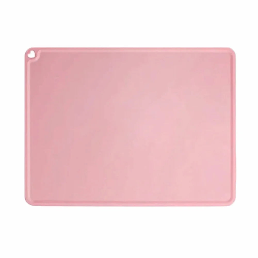 Non-Slip Silicone Pet Feeding Mat for Dogs & Cats | Waterproof Pet Feeding Mat Richie's Pink S -41 x 31 CM-