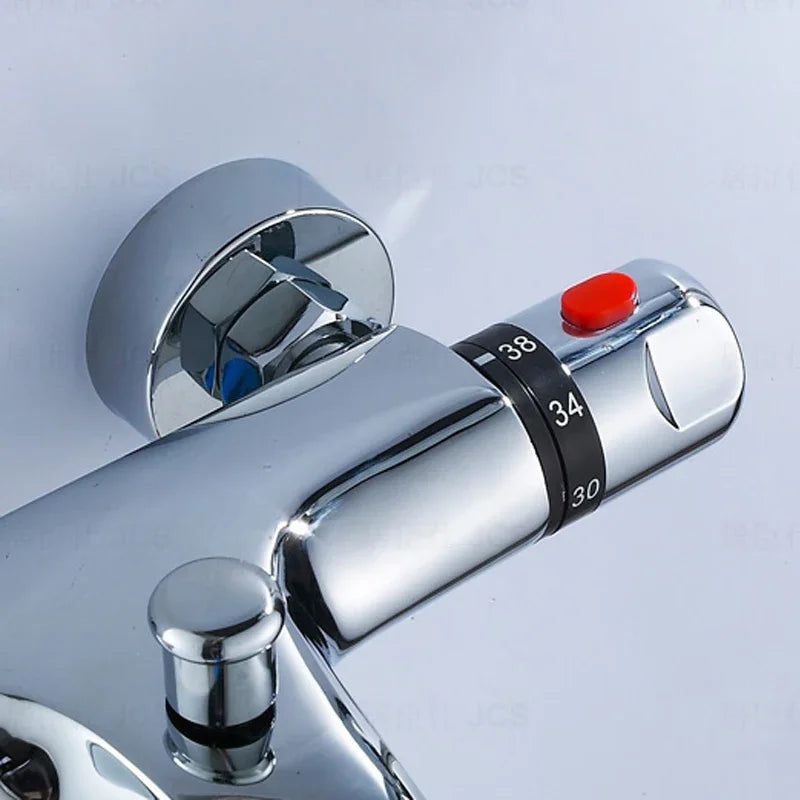 Thermostatic Bath Shower Mixer Valve – Chrome Wall Mounted Thermostatic Shower Valve Richie's