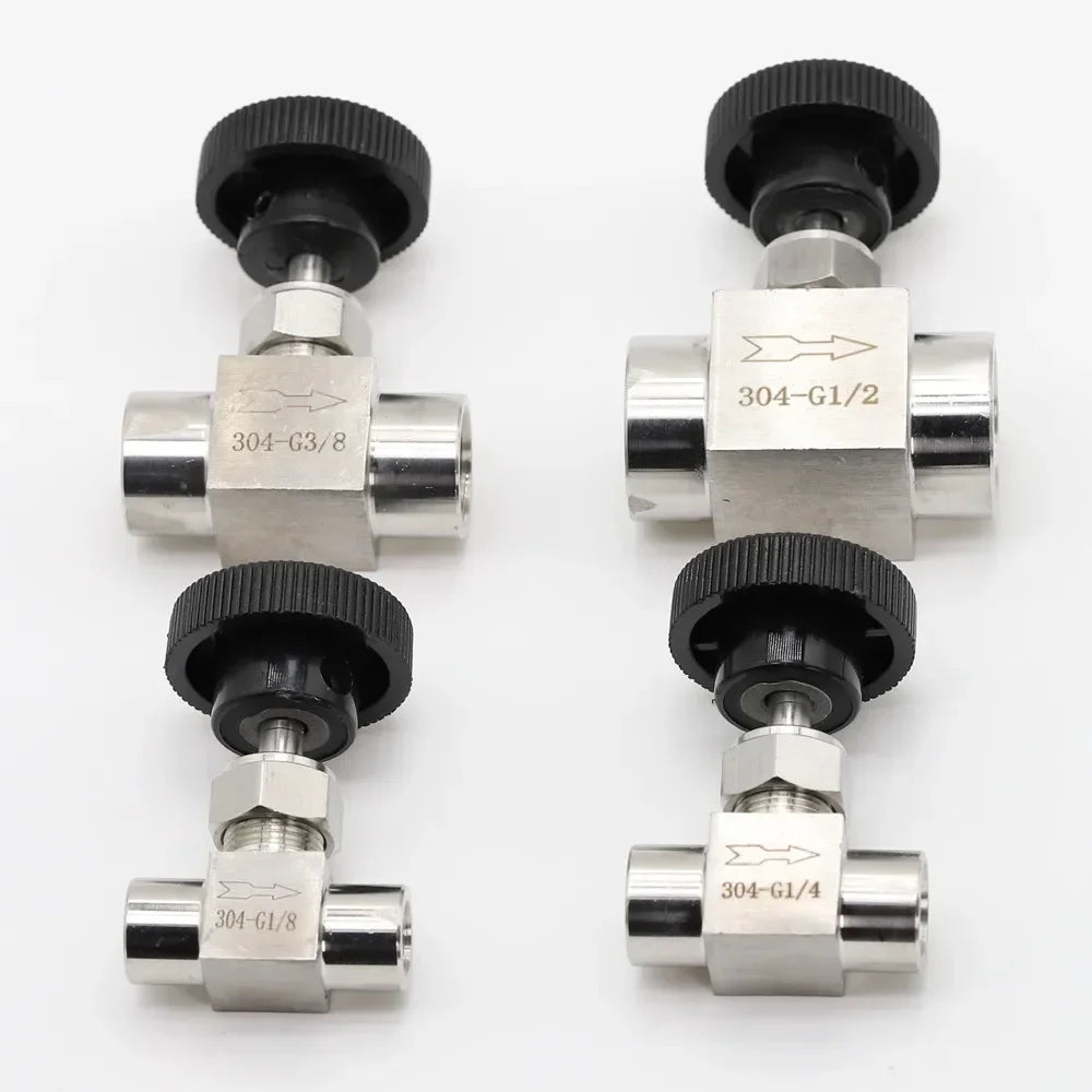 SS 304 Stainless Steel BSP Needle Valve 1/8" to 1/2" Needle Valve Richie's