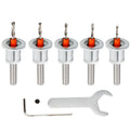 5-Piece Countersink Drill Bit Set with Depth Stop | 8mm Shank Countersink Drill Bit Set Richie's 5pcs