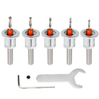 5-Piece Countersink Drill Bit Set with Depth Stop | 8mm Shank Countersink Drill Bit Set Richie's 5pcs