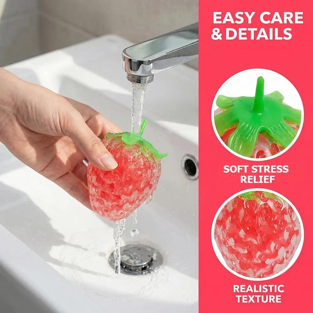 Strawberry Fruit Squishy Fidget Ball Sensory Squeeze Toy for Kids Fidget Squeeze Toy Richie's