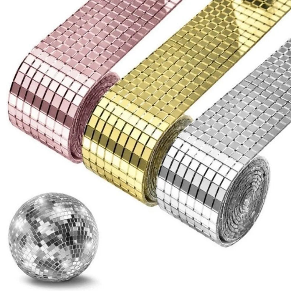 Self-Adhesive Disco Ball Mirror Sticker Glass Mosaic Tiles DIY Craft Sticker Richie's