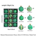 12 Pcs Christmas Ball Ornaments Set – Xmas Tree Décor Gift Christmas Ornament Set Richie's Green 1 Set