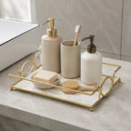 Glass Bathroom Vanity Tray – Decorative Perfume Makeup Organizer Decorative Vanity Tray Richie's