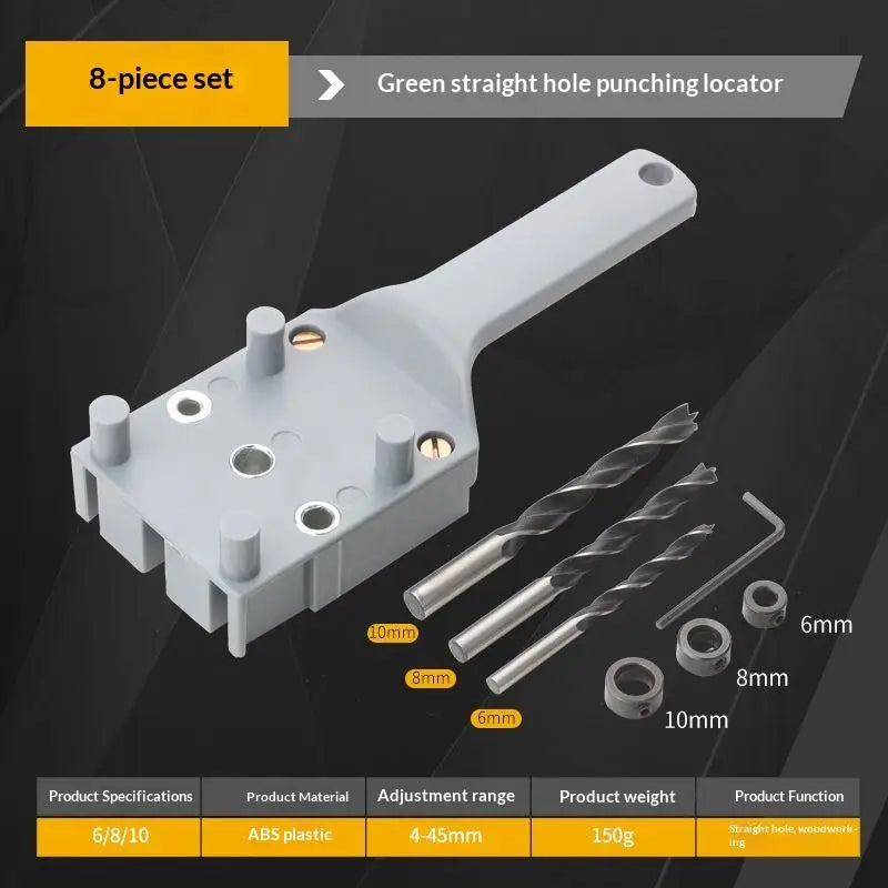 Woodworking Dowel Drill Guide 6/8/10mm Straight Hole Locator Drill Guide Jig Richie's A4