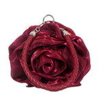 Vintage Floral Rose Evening Clutch Bag | Bridal Wedding Purse Evening Clutch Bag Richie's maroon