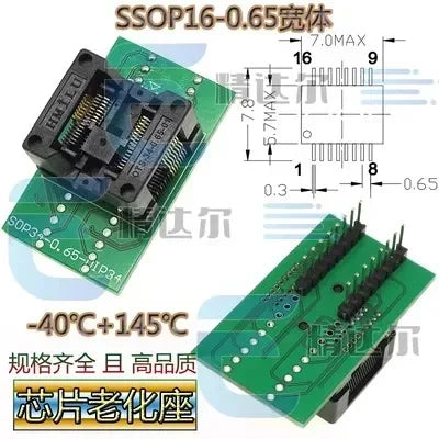 SOP/TSSOP to DIP Programmer Adapter Socket Set 8–28 Pin IC Programmer Adapter Richie's SSOP16(0.65 Wide )