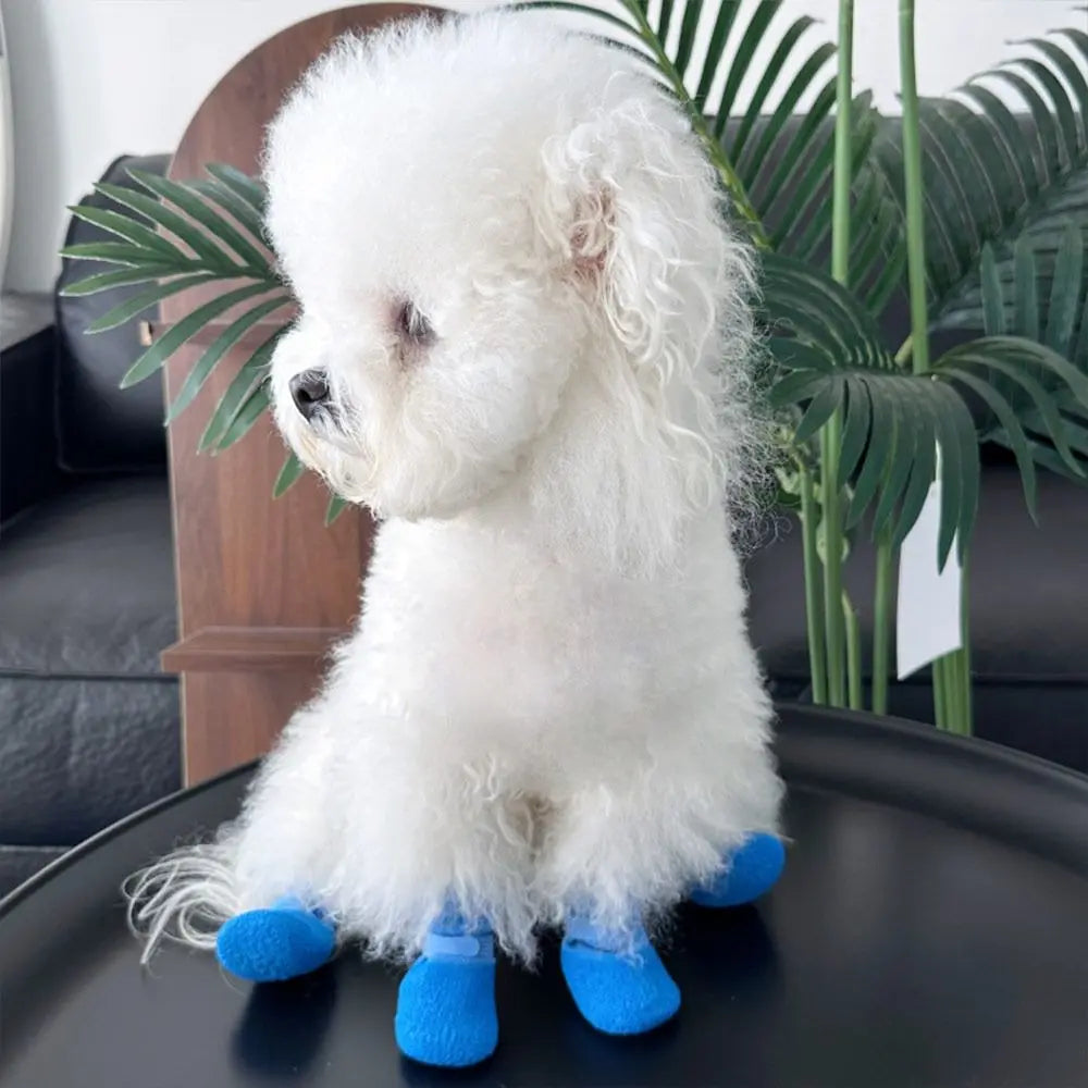 4-Pack Anti-Slip Waterproof Dog Shoes & Adjustable Pet Boots Dog Boots Richie's