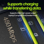 FUCHU 240W USB-C Fast Charging Cable with LED Power Display USB-C Charging Cable Richie's