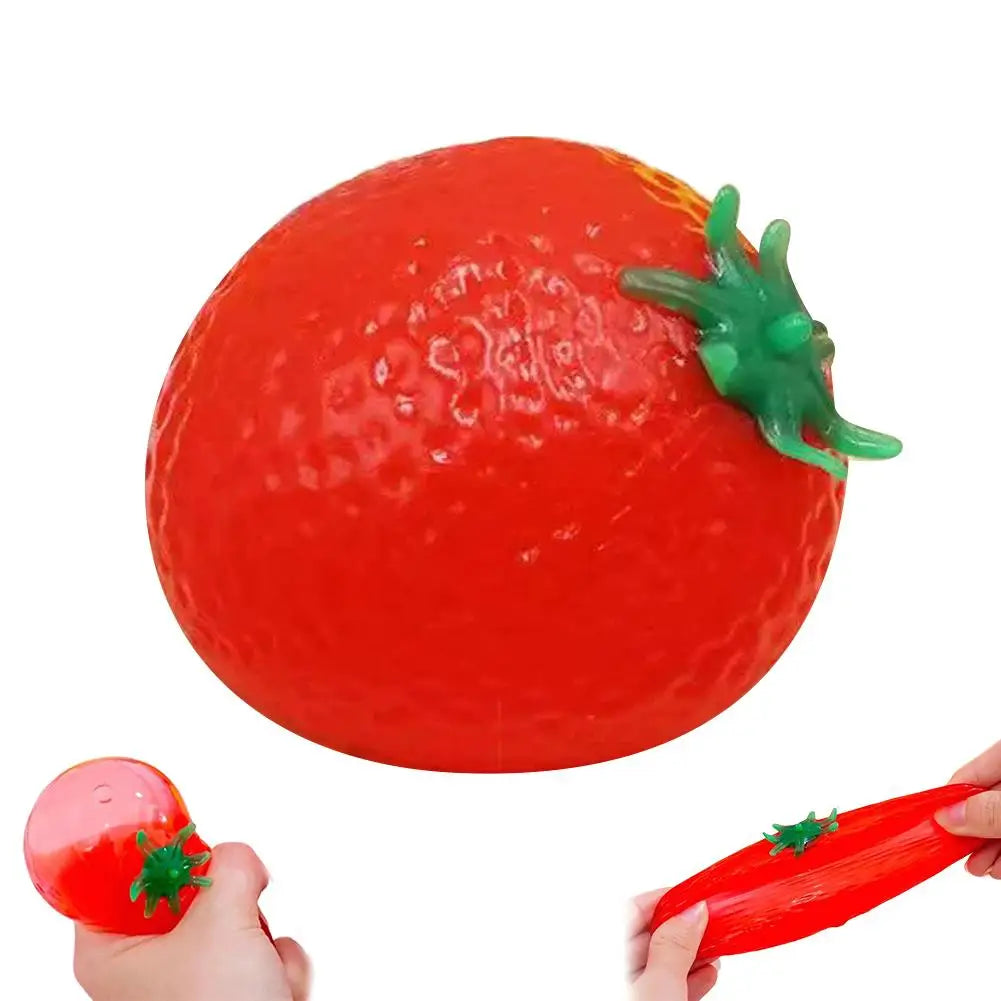 Squishy Tomato Squeeze Fidget Ball – Sensory Toy Kids Adults Fidget Squeeze Toy Richie's Strawberry