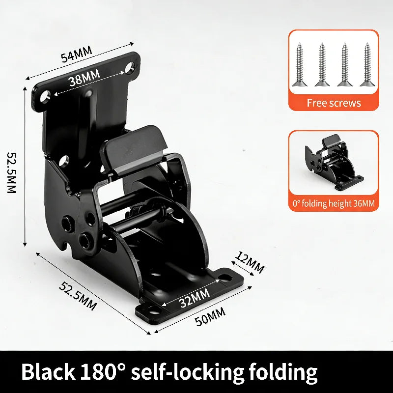Heavy Duty Self-Locking Folding Hinge 0-180° Table Leg Bracket Folding Furniture Hinge Richie's 4pc 1