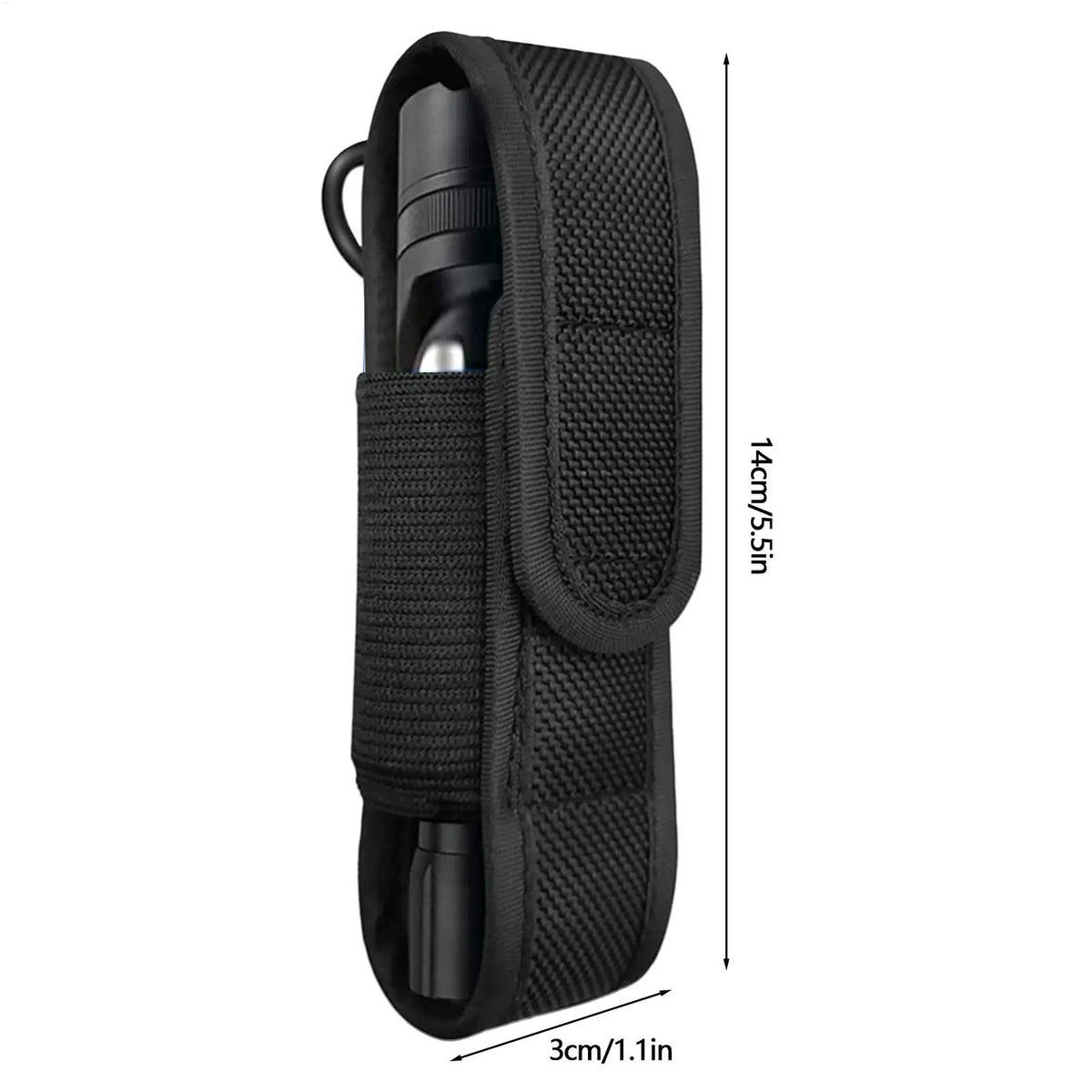 Nylon Flashlight Pouch – LED Torch Carry Case for Outdoors Flashlight Carry Case Richie's