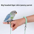 Adjustable Breathable Parrot Flight Harness & Walking Leash Bird Flight Harness Richie's Green-Style2