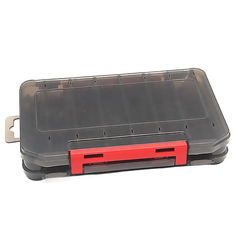 Double Sided Fishing Tackle Box – Lure & Bait Organizer Case Fishing Tackle Box Richie's Gray large