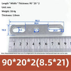 304 Stainless Steel Double Hole Flat Gasket Straight Plate Metal Flat Gasket Richie's 90x20x2cm B