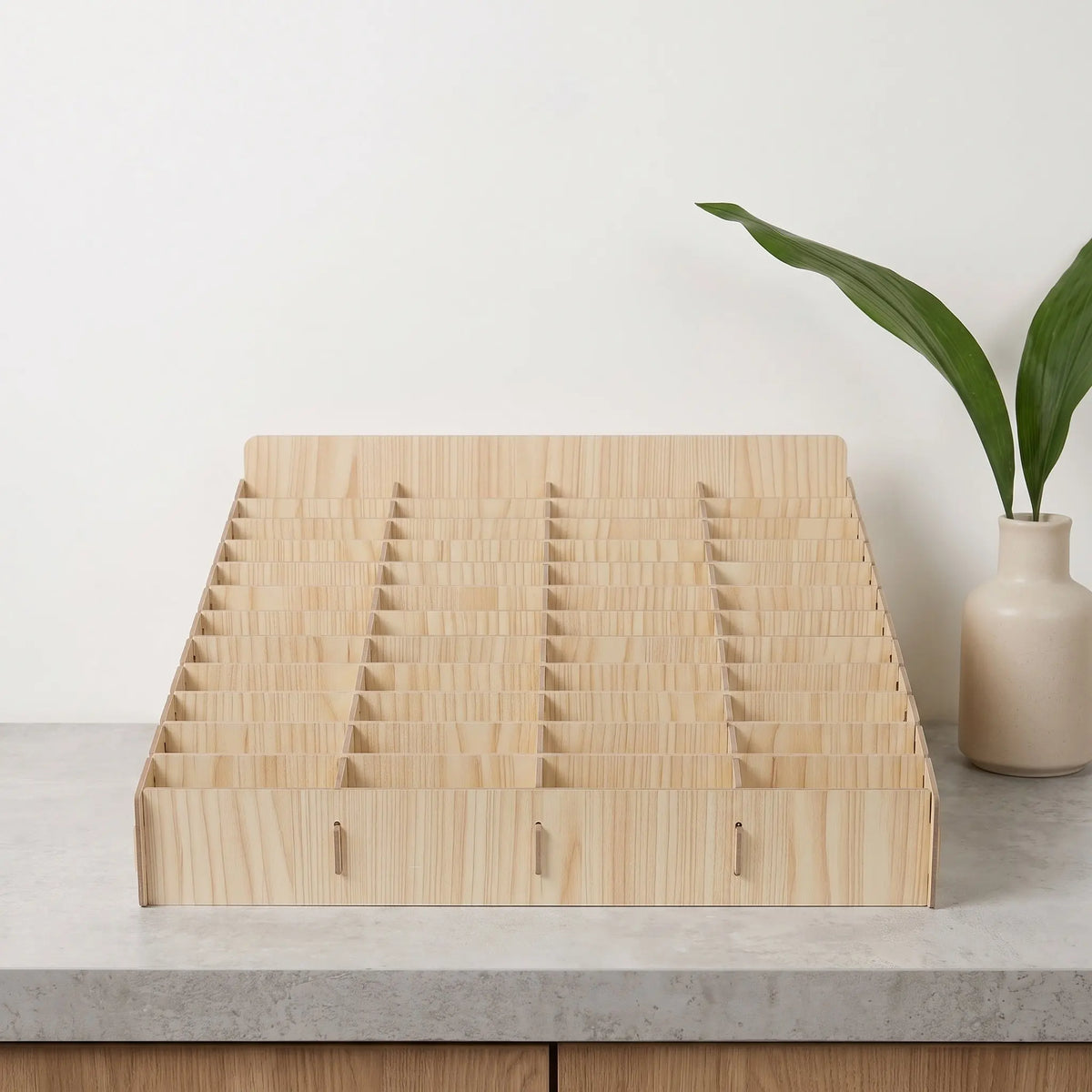 Wood 48-Grid Phone Storage Organizer – Classroom & Office Phone Storage Organizer Richie's Default Title
