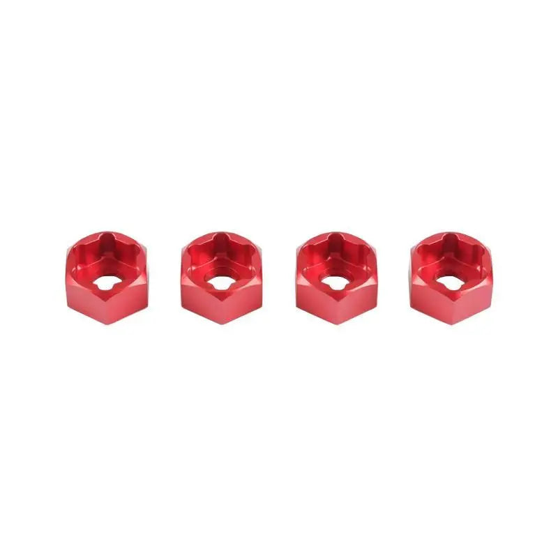 4Pcs 5mm–7mm Hex Wheel Hub Adapters for SCX24 WPL MN RC Car RC Car Upgrade Parts Richie's Red