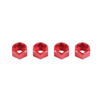 4Pcs 5mm–7mm Hex Wheel Hub Adapters for SCX24 WPL MN RC Car RC Car Upgrade Parts Richie's Red