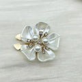 Pearl Flower Button Covers – Rhinestone Detachable Clips Button Cover Clips Richie's A1