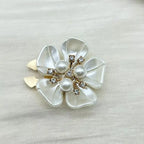 Pearl Flower Button Covers – Rhinestone Detachable Clips Button Cover Clips Richie's A1