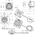 Iron Tower M28 Male Elbow EV Charging Waterproof Connector EV Charging Connector Richie's