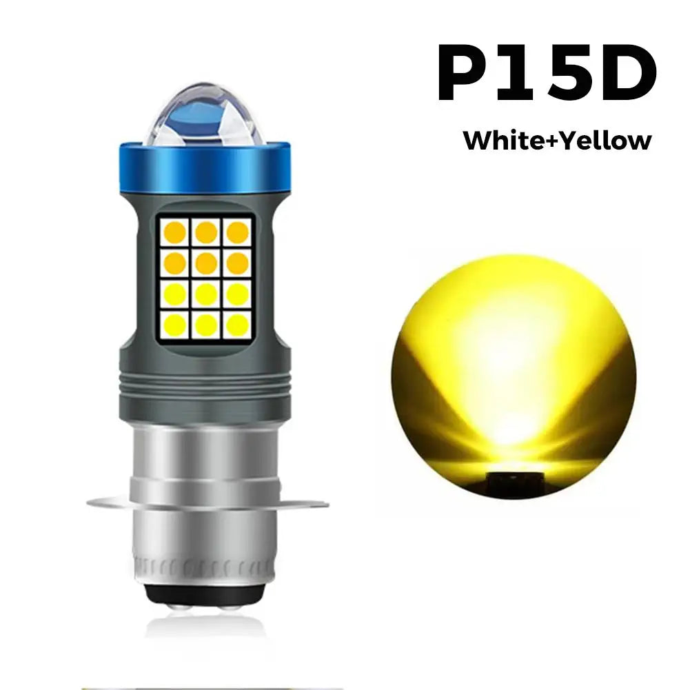 H4 BA20D P15D LED Motorcycle Headlight – Dual Color Hi/Lo Beam Motorcycle LED Headlight Richie's F