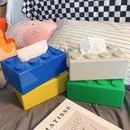 Building Block Tissue Box Plastic Organizer – Bright Colors Tissue Box Holder Richie's