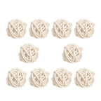 10PCS Rattan Ball Star Heart Moon Fish Xmas Tree Ornaments Christmas Ornaments Richie's 4cm ball-white