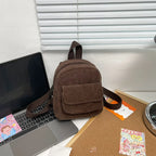 Women's Mini Corduroy Backpack – Casual Small Travel Bag Mini Backpack Richie's Coffee China Mainland