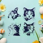 Reusable Cat Painting Stencils – 4-Piece Kitten DIY Art Set Art Craft Stencils Richie's