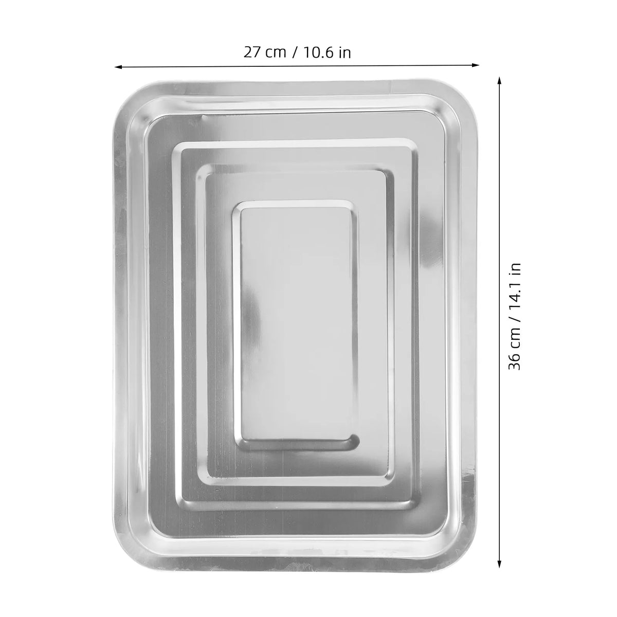 Stainless Steel Rectangular Serving Tray 14x10.6" | Buffet Tray Serving Tray Richie's