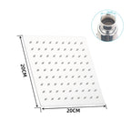 8-Inch Square Stainless Steel Rainfall Shower Head | Ultra-Thin Rainfall Shower Head Richie's Square Silver 8 inch