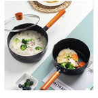 Non-Stick Iron Omelette Pan & Noodle Pot – Wooden Handle Non-Stick Cookware Richie's