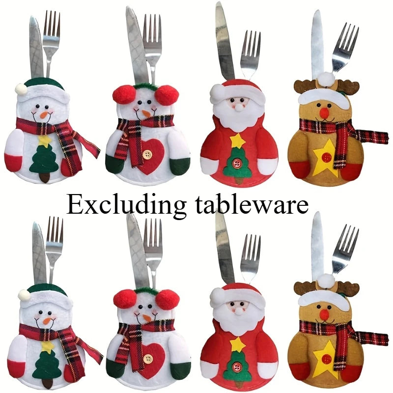 Christmas Cutlery Bags – Festive Silverware Holders & Table Decor Christmas Table Decor Richie's 8pcs - All style 14x10cm