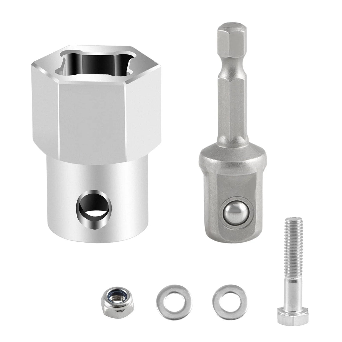 Trailer Top Wind Jack Drill Adapter – 1/2" Socket Bit Drill Adapter Tool Richie's Silver