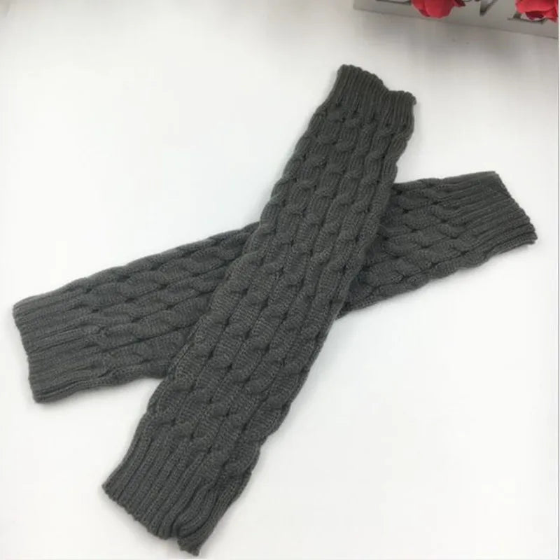 Women's Floral Knit Leg Warmers – Knee Cover & Sports Socks Leg Warmers Richie's dark gray