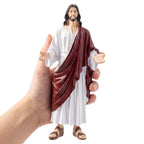 Jesus Open Arms Statue – Hand Painted Resin Christ Figurine Religious Figurine Richie's