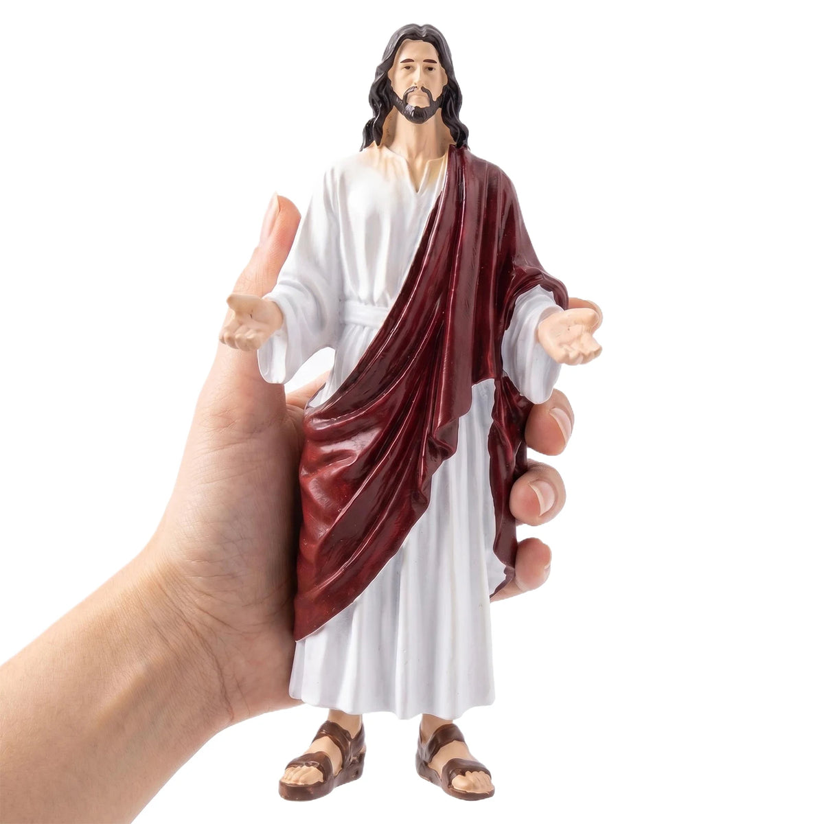 Jesus Open Arms Statue – Hand Painted Resin Christ Figurine Religious Figurine Richie's