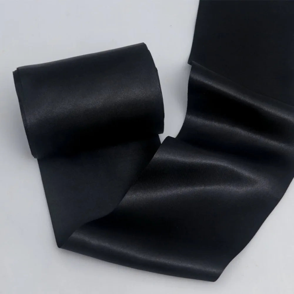 15cm Wide Satin Ribbon 20m Roll – Multicolor Polyester DIY Satin Craft Ribbon Richie's Black L