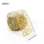 2M Sparkling Mesh Christmas Ribbon Glitter Sequins DIY Bow Christmas Ribbon Richie's