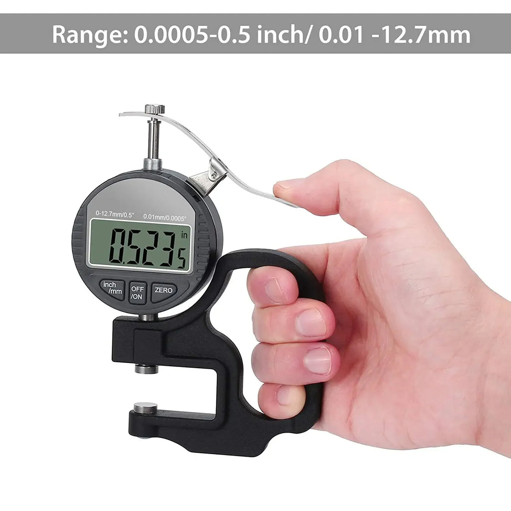 FTBTOC Digital Thickness Gauge 0–25.4mm Electronic Micrometer Digital Thickness Gauge Richie's 0-12.7mm 0.01mm