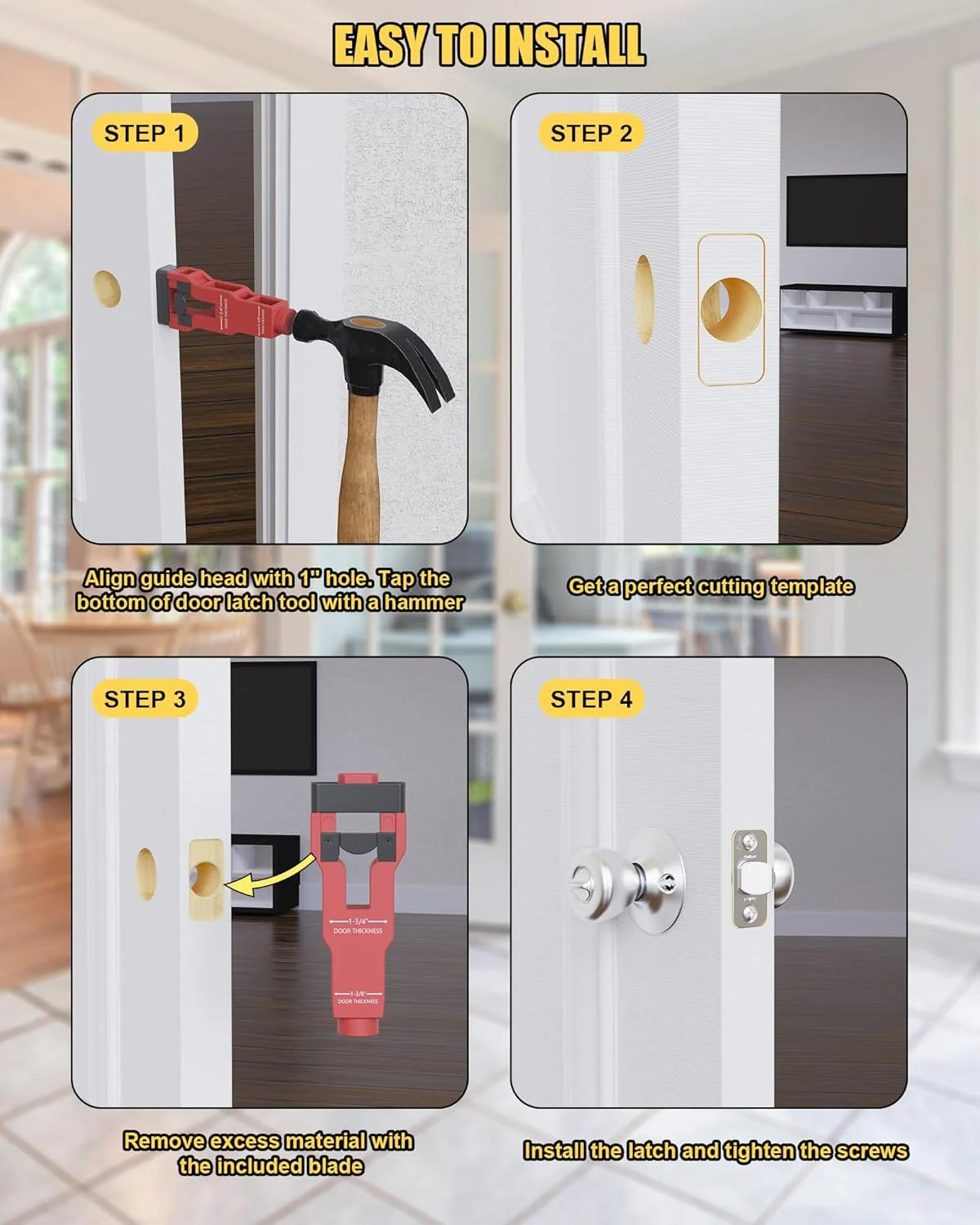 Door Latch Mortise Tool – Precise Installation Kit Door Installation Tool Richie's