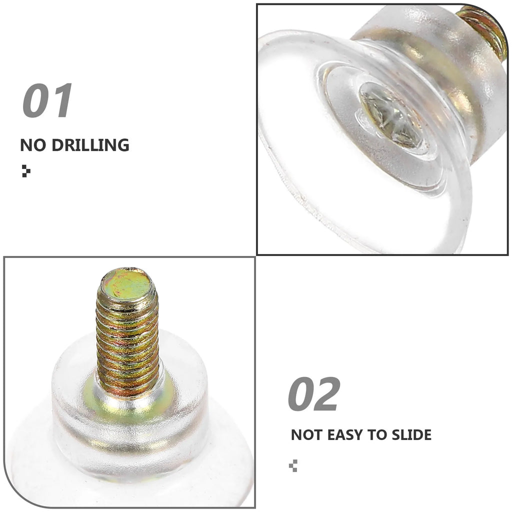 12Pcs Clear Screw-On Suction Cup Furniture Feet Pads | No Drill Furniture Suction Pads Richie's