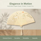 Chinese Foldable Hand Fan – Wood Wedding & Costume Prop Foldable Hand Fan Richie's