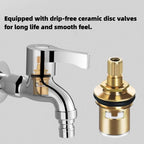 Double-Ended Brass Washing Machine Faucet – 4-Point Wall Mount Washing Machine Faucet Richie's
